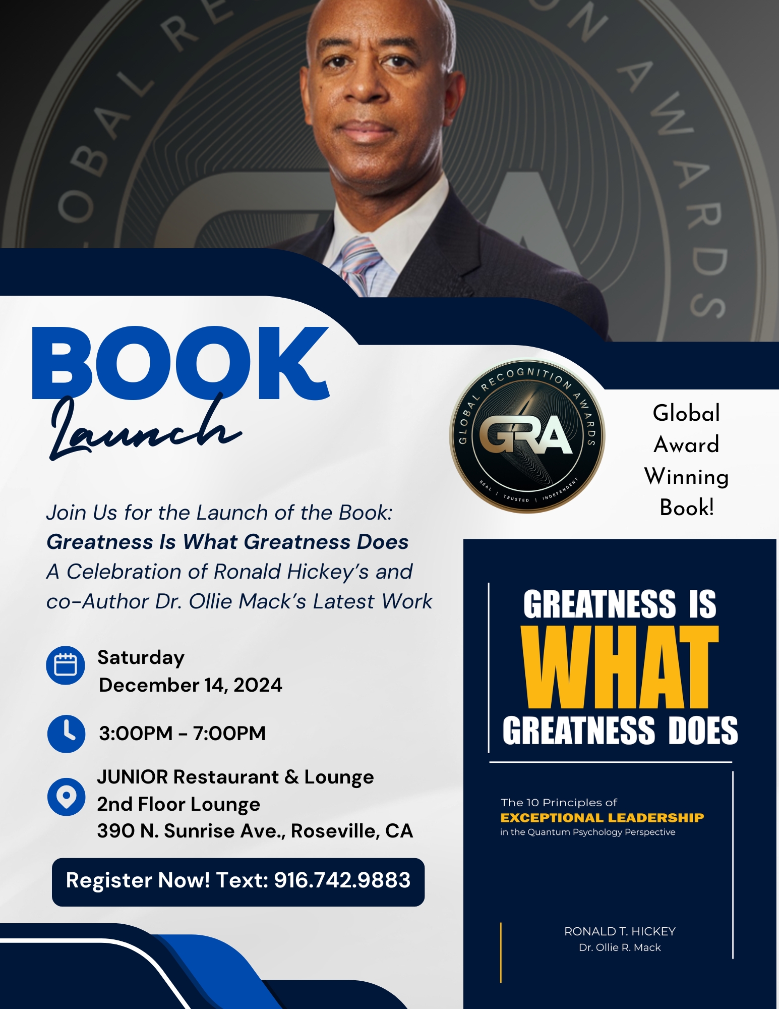 GIWGD – Book Launch Flyer Greatness Is What Greatness Dose Book